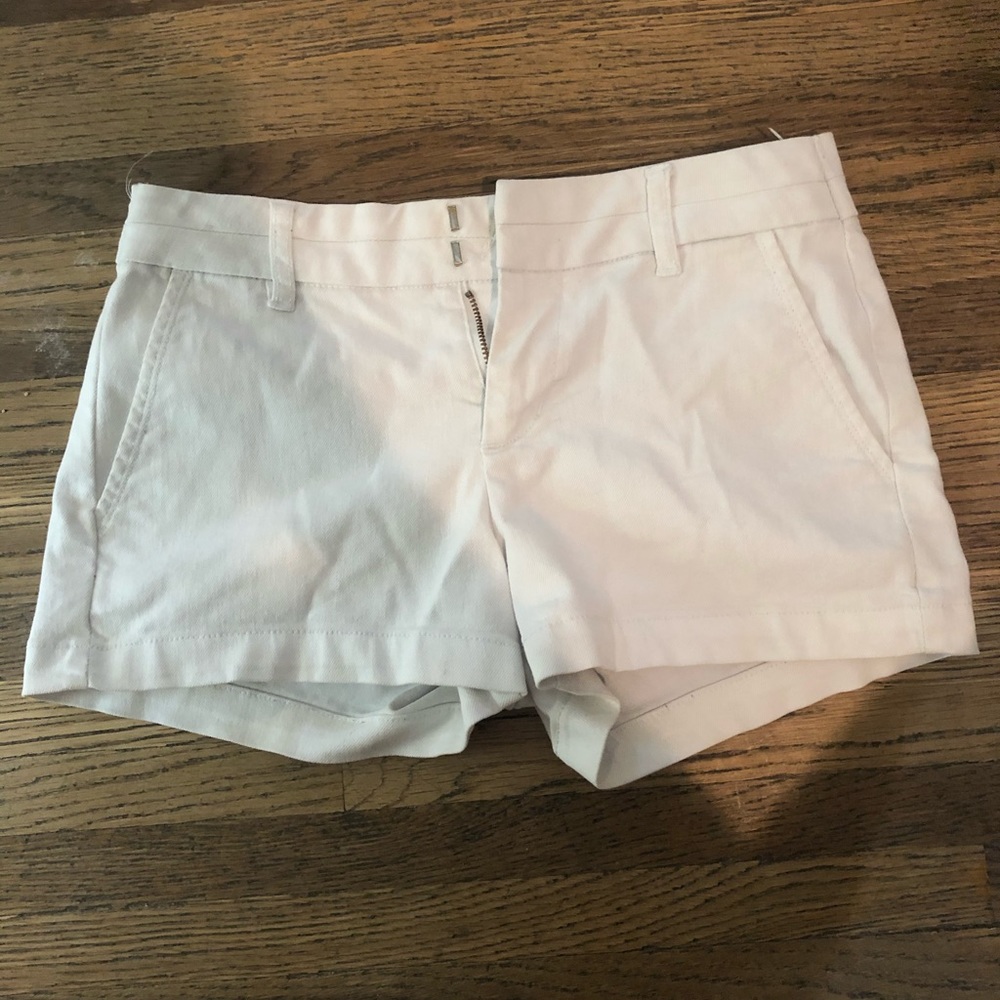 White jean shorts